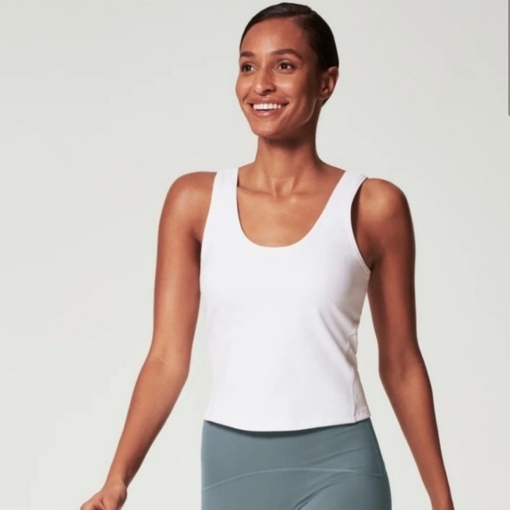 NWOT Spanx Ivory Workout Tank Sz Small